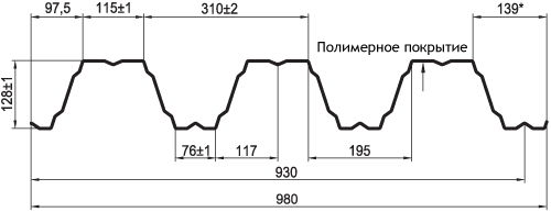 ТП - 128 профнастил